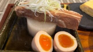 3時間煮込まれた絶品の豚の角煮定食
